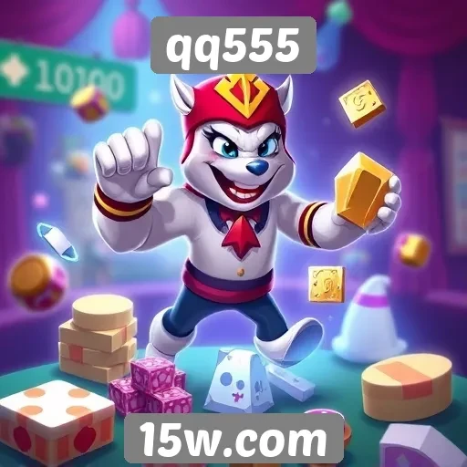 Foco em jogos móveis no site qq555